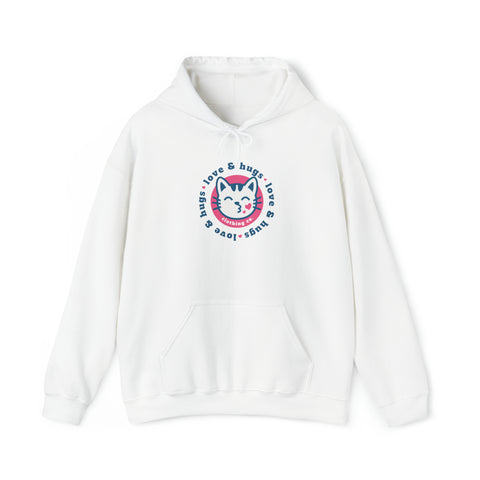 Blowing Hearts Kitty Hoodie