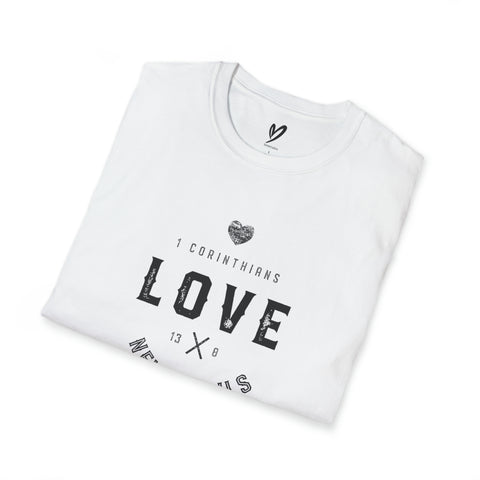 Love Never Fails (Scripture) T-Shirt