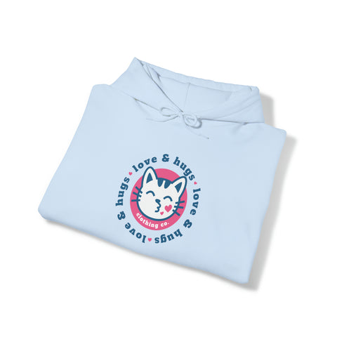 Blowing Hearts Kitty Hoodie