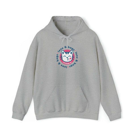 Blowing Hearts Kitty Hoodie