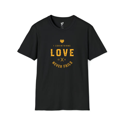 Love Never Fails (Scripture) T-Shirt