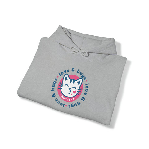 Blowing Hearts Kitty Hoodie