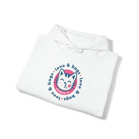 Blowing Hearts Kitty Hoodie